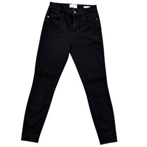Frame Denim Black Le High Skinny Jeans Size 26